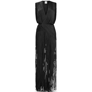 Draped Fringe Maxi Top
